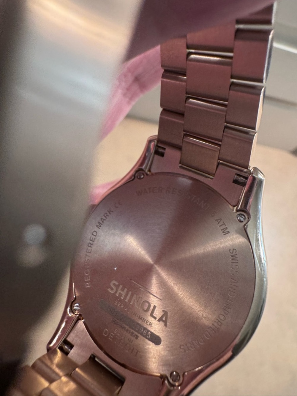 Shinola Vinton Watch with White Dial and yellow gold stainless steel bracelet - Picture 5 of 5